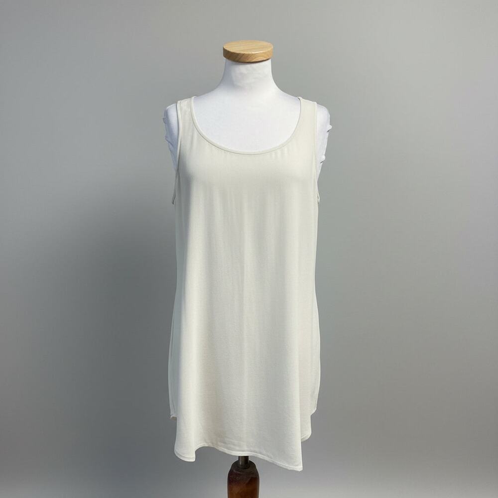 Eileen Fisher ivory silk tank, size M